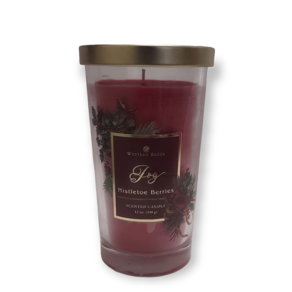 Scented Candle Mistletoe Berries 12oz